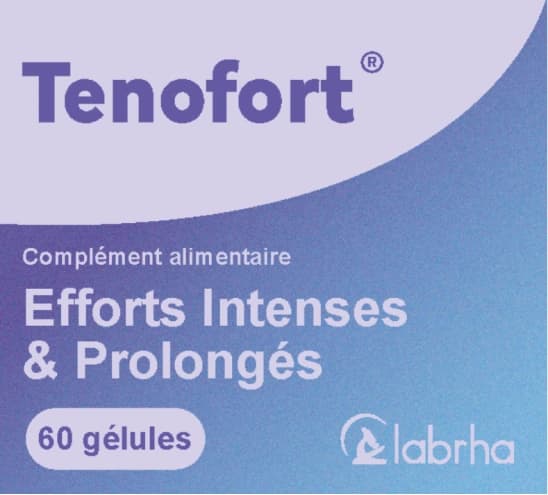 Pilulier Tenofort Labrha sur fond violet foncé.